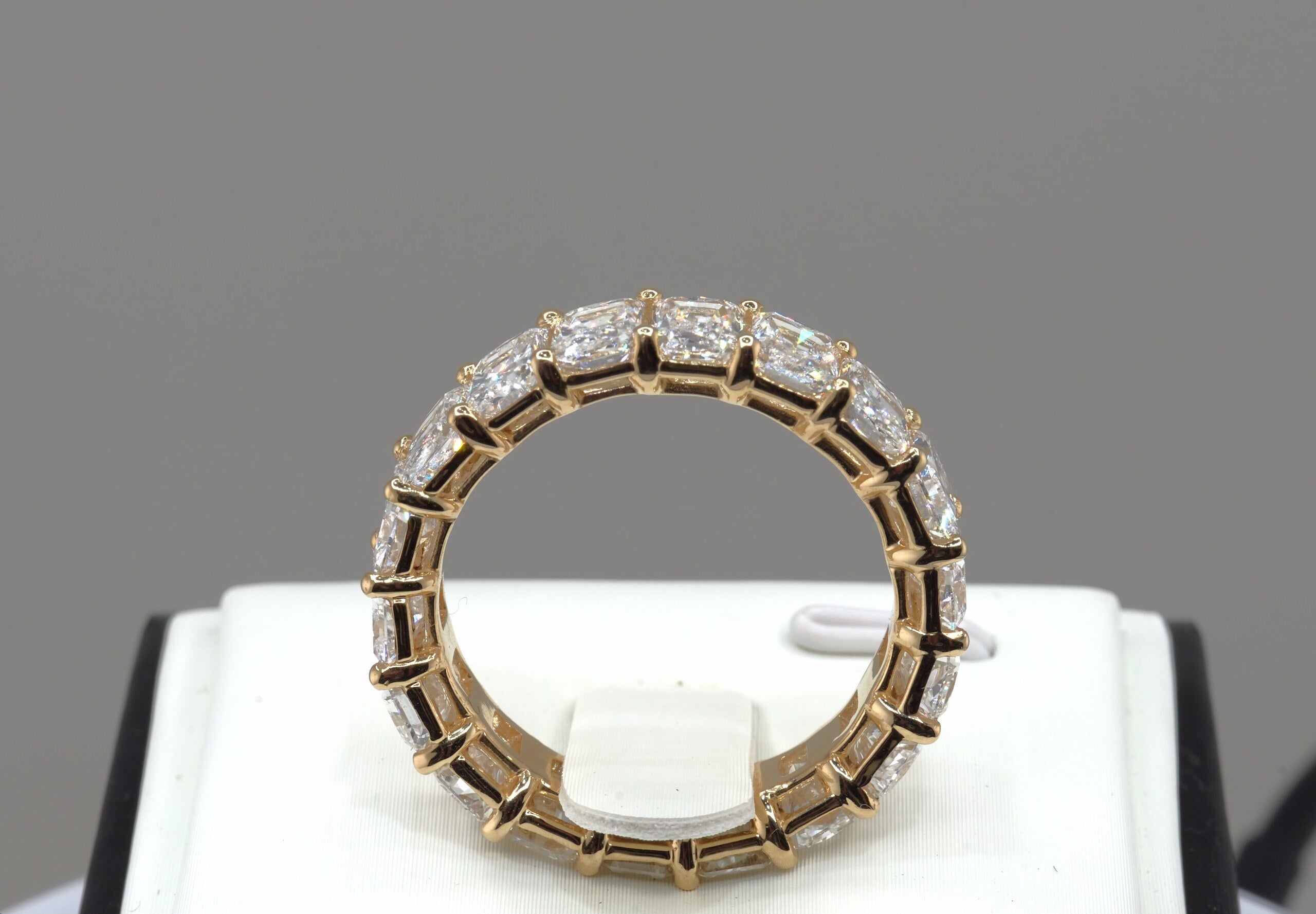 14K Yellow Gold Lab Diamond Radiant Cut Eternity Band