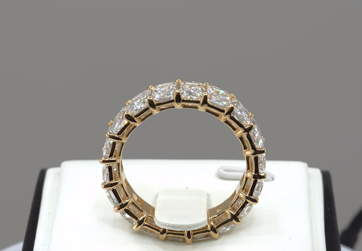 14K Yellow Gold Lab Diamond Radiant Cut Eternity Band