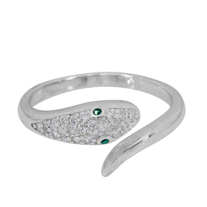 Snake Ring with Cubic Zirconia - ACZ0721_3 RH