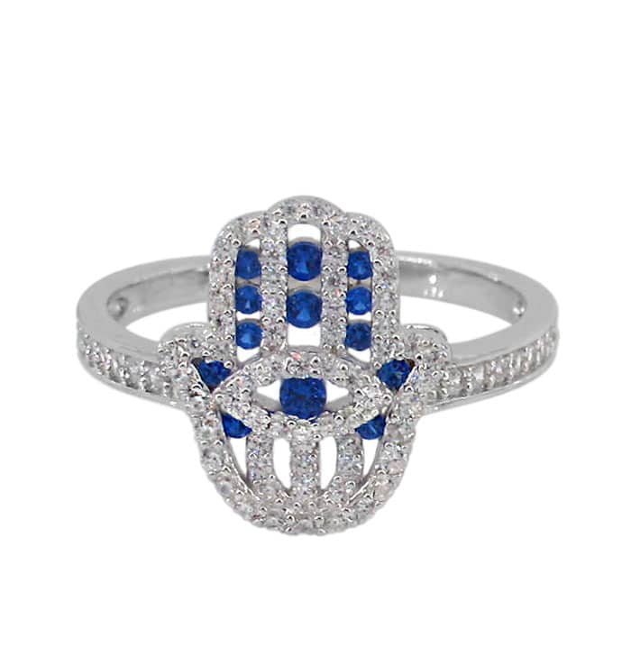 Hamsa Ring with Cubic Zirconia - ACZ1549