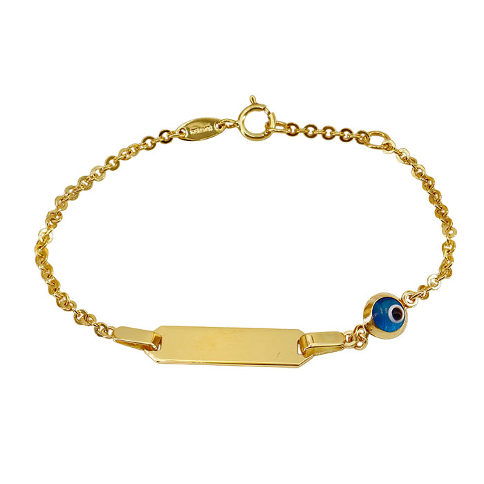 6mm Evil Eye Baby ID Bracelet