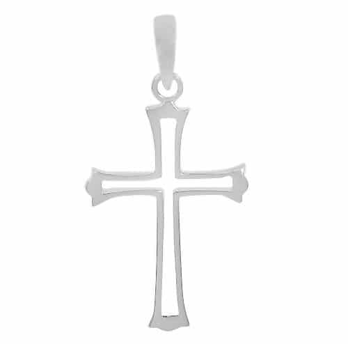 De Lis Style Cross Pendant, 24x16mm