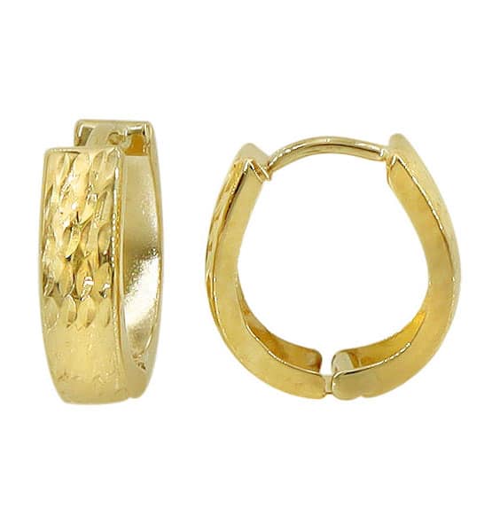 12x11.5mm Earring with Diamond Cut