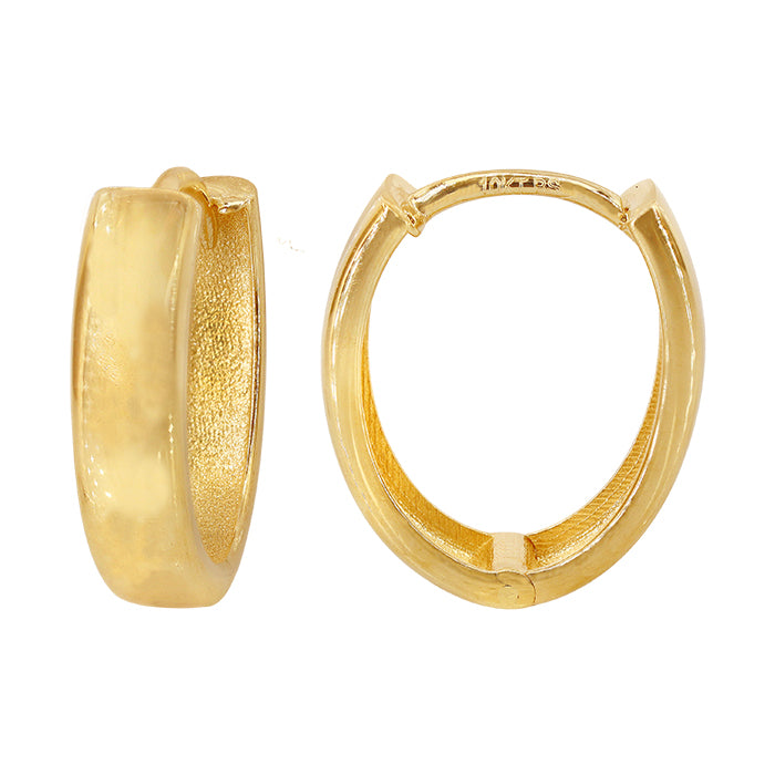 11x13mm Oval Hoop Earrings