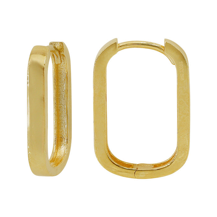 4 Sided Rectangular Hoop Earrings