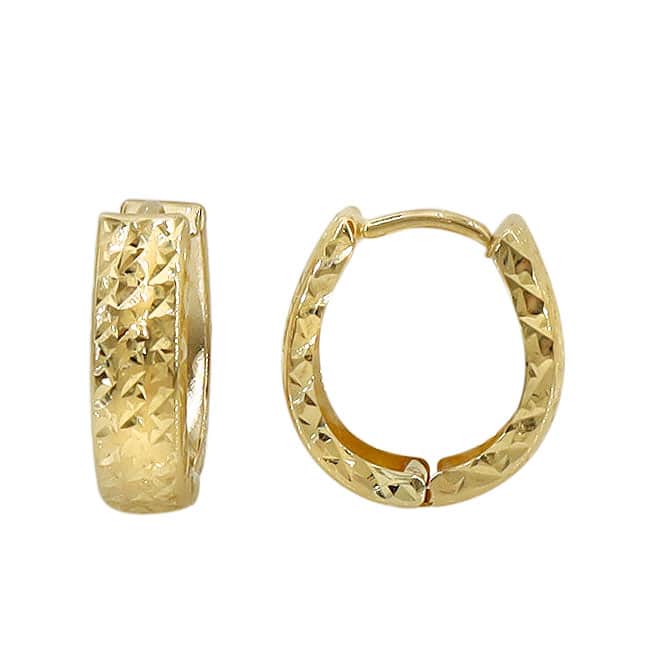12x11.5mm Earring with Diamond Cut