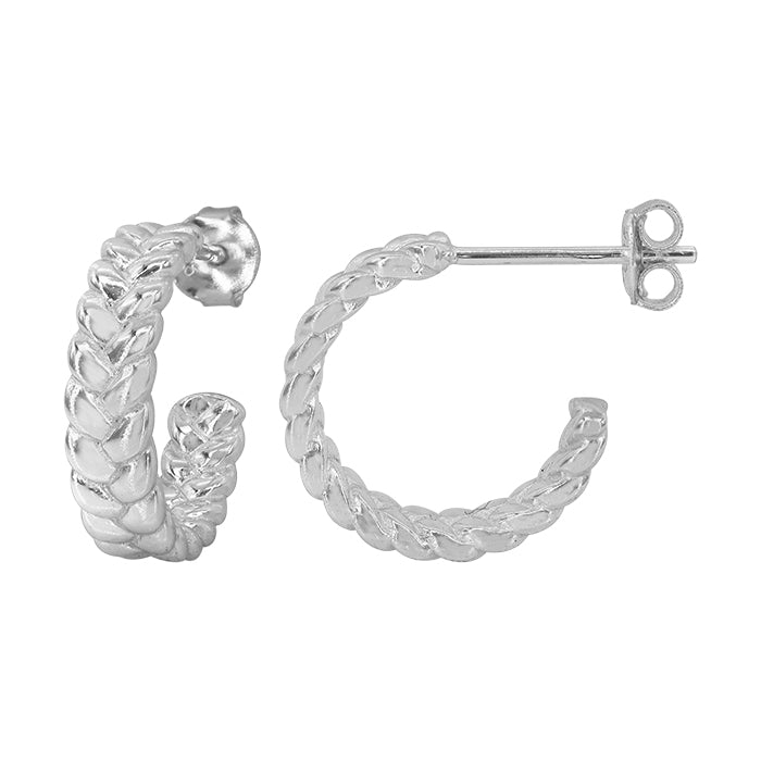 Braided Rounded Stud Earrings