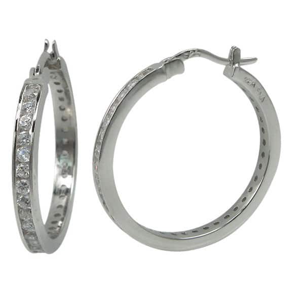 Cubic Zirconia Hoops
