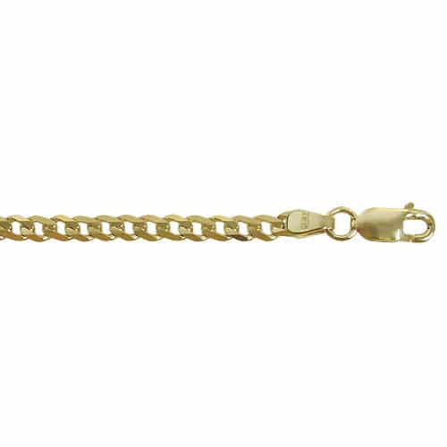 10KT Gold 2.65mm Curb Chain