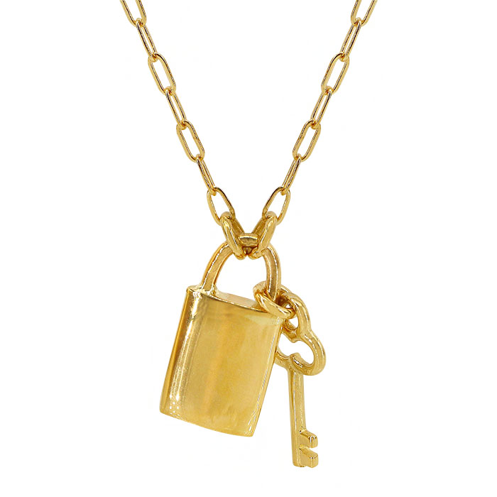 Lock and Key Charm Necklace