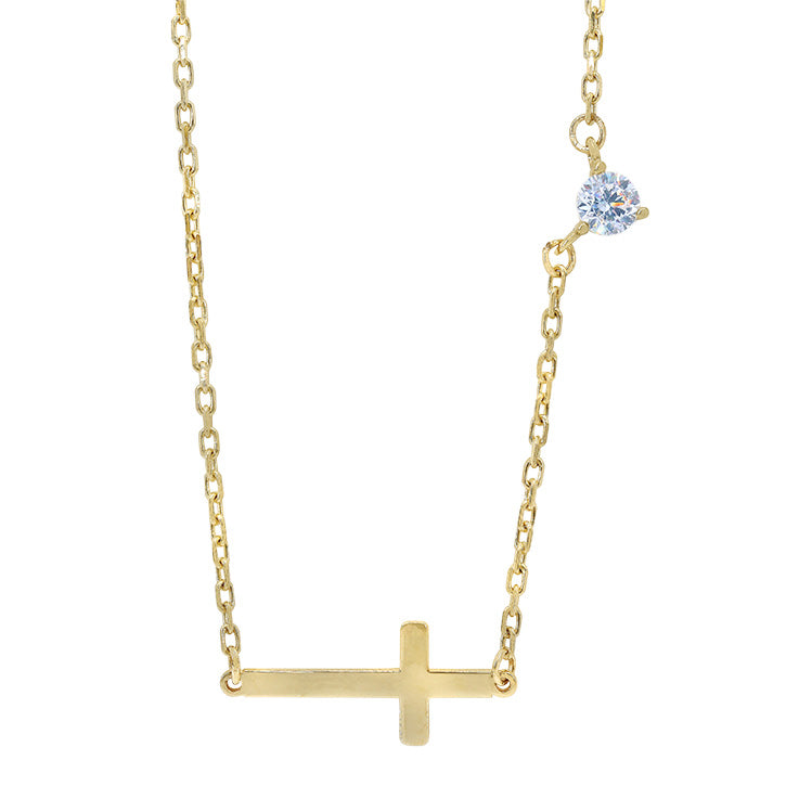 Cross Necklace with Cubic Zirconia