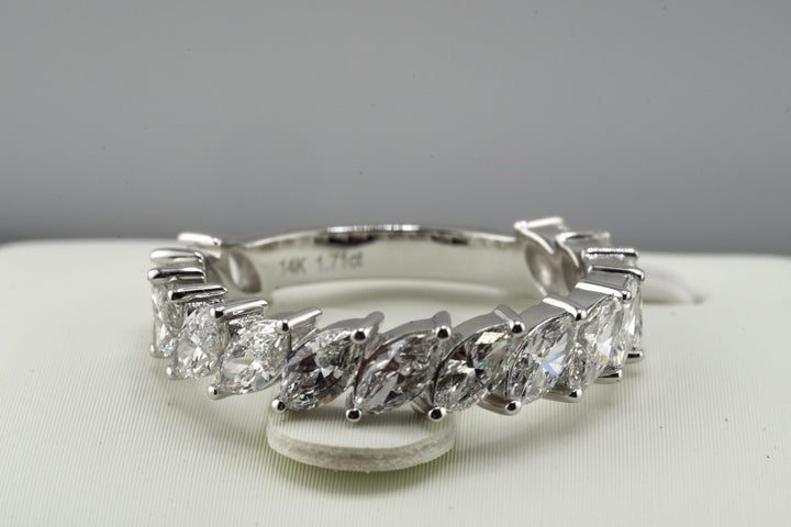 14K White Gold Lab Diamond Marquise Ring