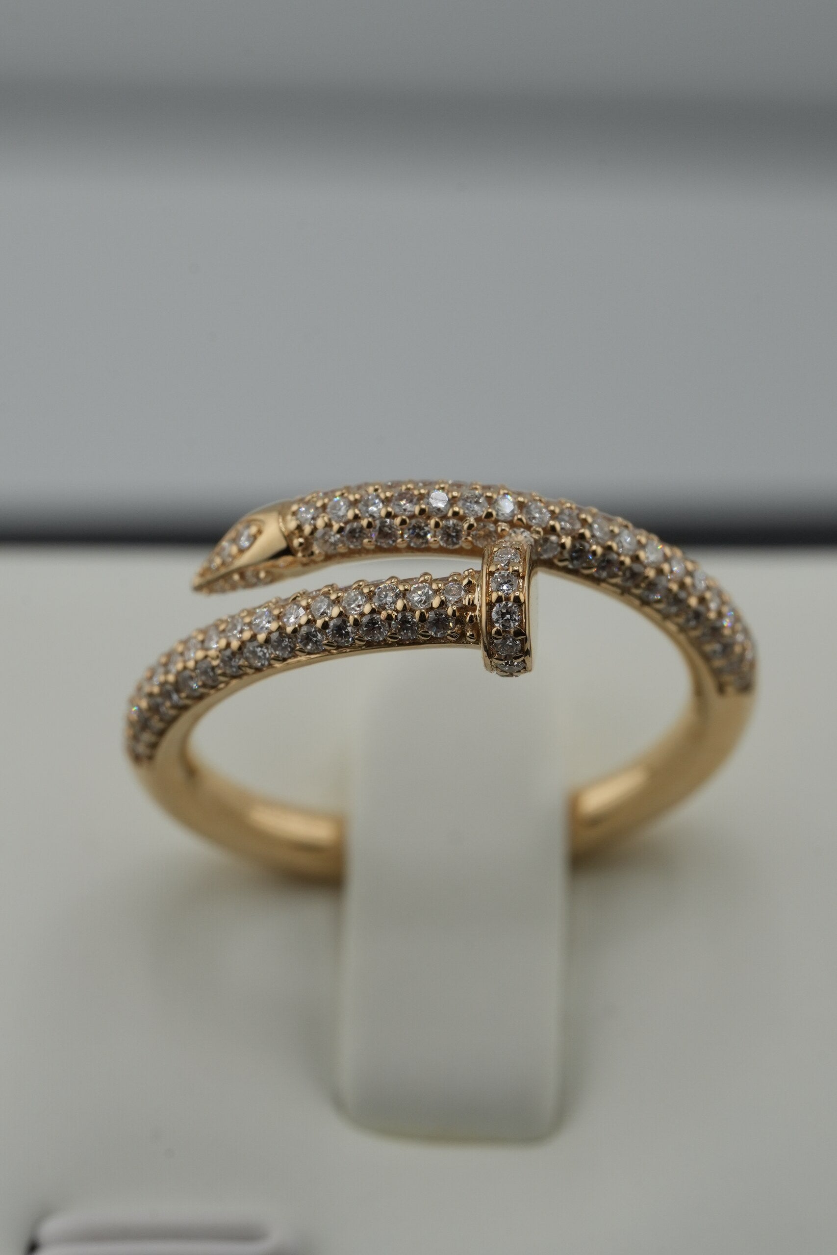 14K Yellow Gold Lab Diamond Nail Ring, 0.52ctw
