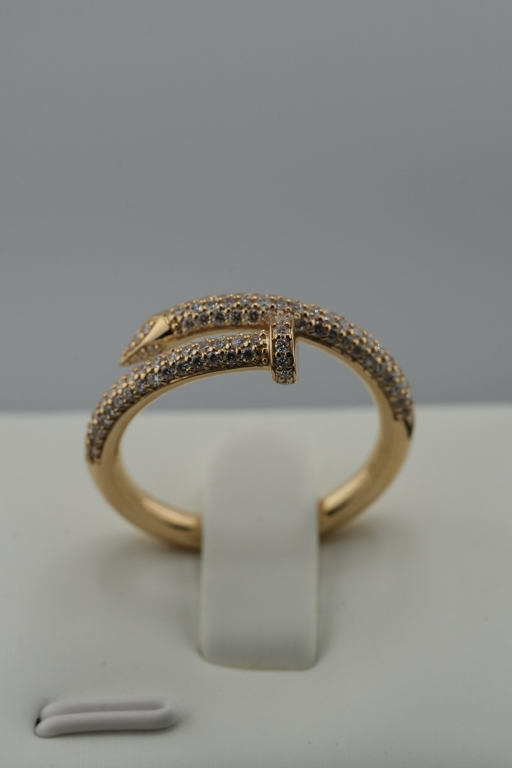 14K Yellow Gold Lab Diamond Nail Ring, 0.52ctw