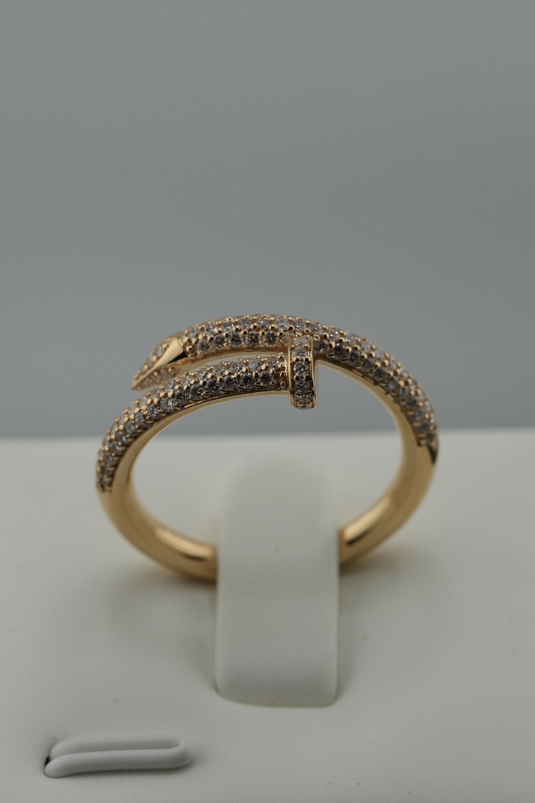 14K Yellow Gold Lab Diamond Nail Ring, 0.52ctw
