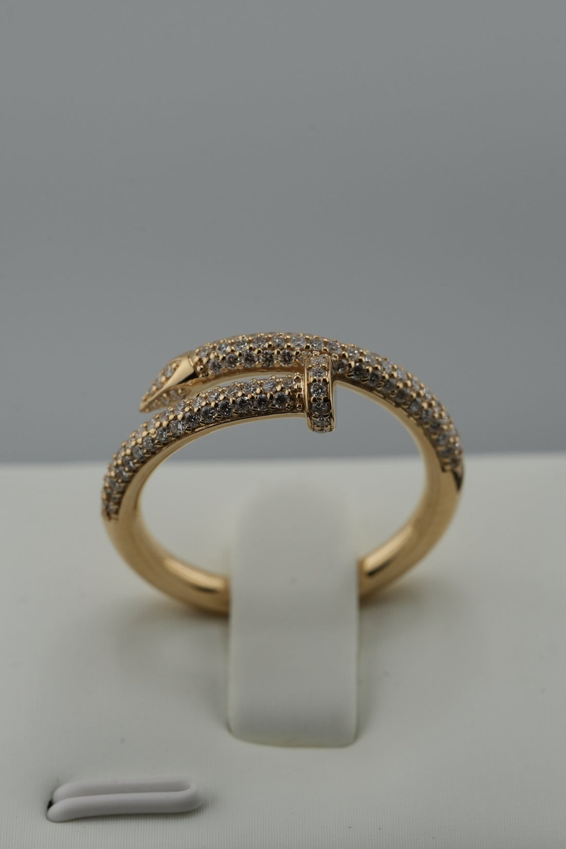 14K Yellow Gold Lab Diamond Nail Ring, 0.52ctw