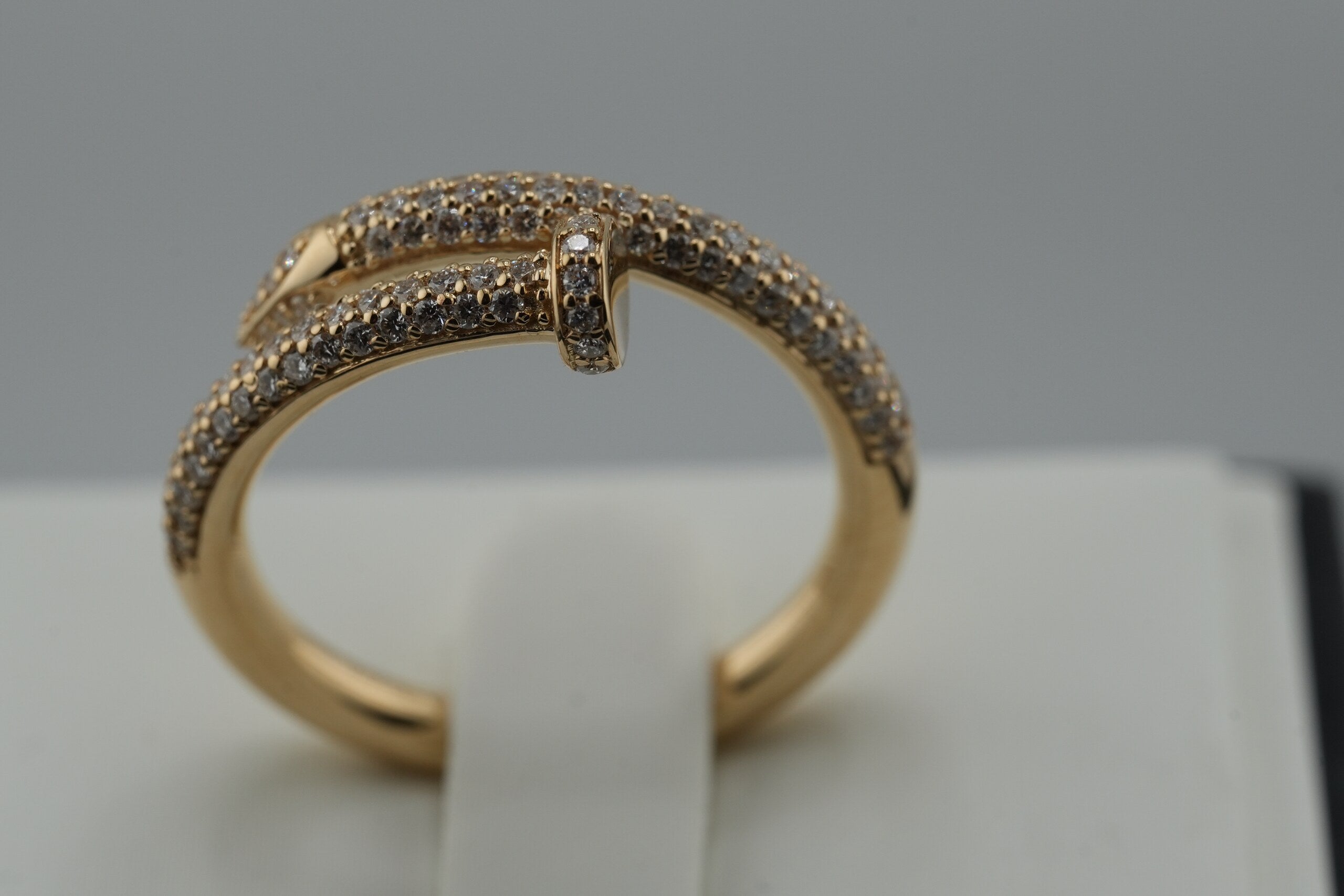 14K Yellow Gold Lab Diamond Nail Ring, 0.52ctw