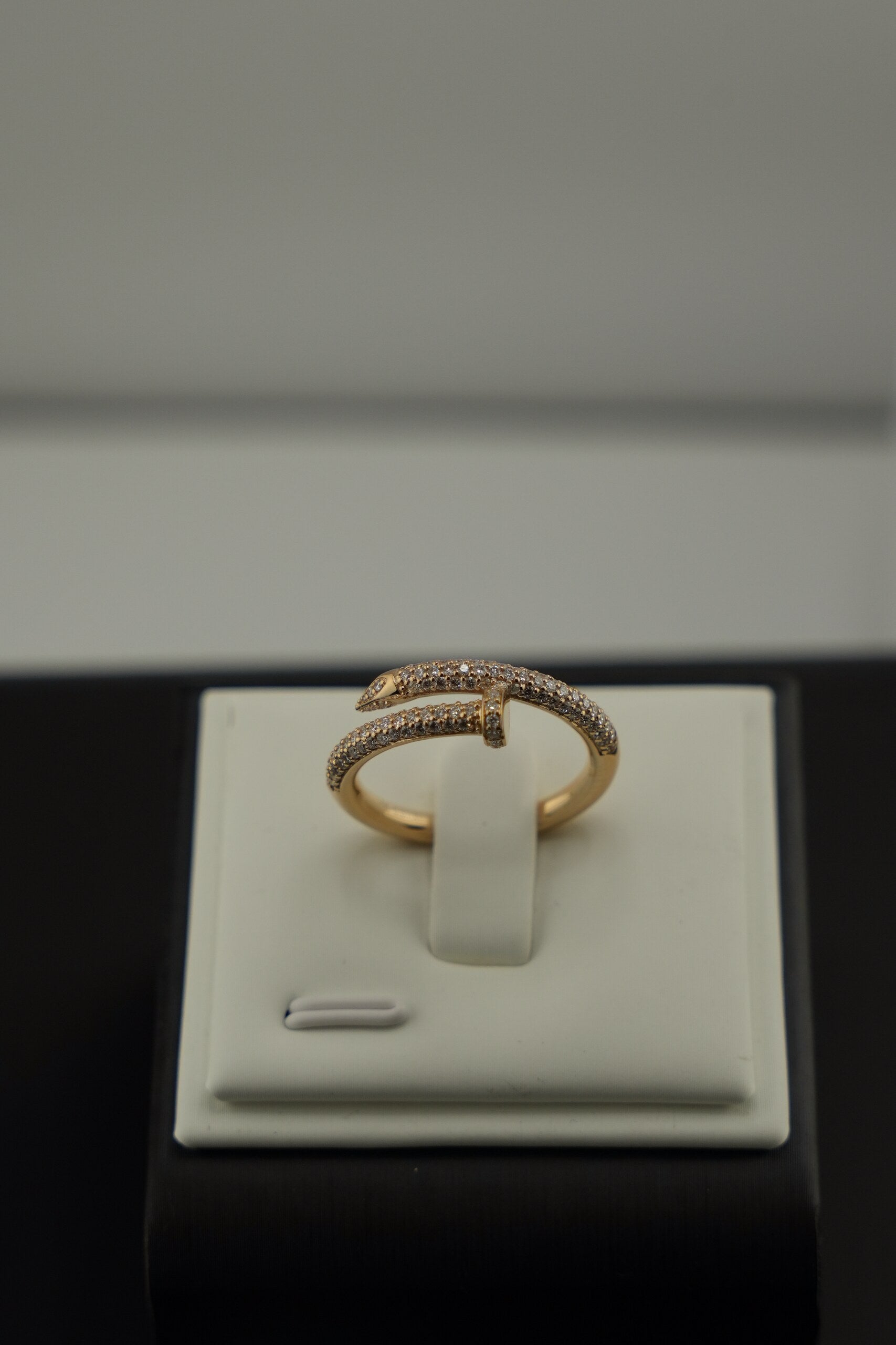 14K Yellow Gold Lab Diamond Nail Ring, 0.52ctw