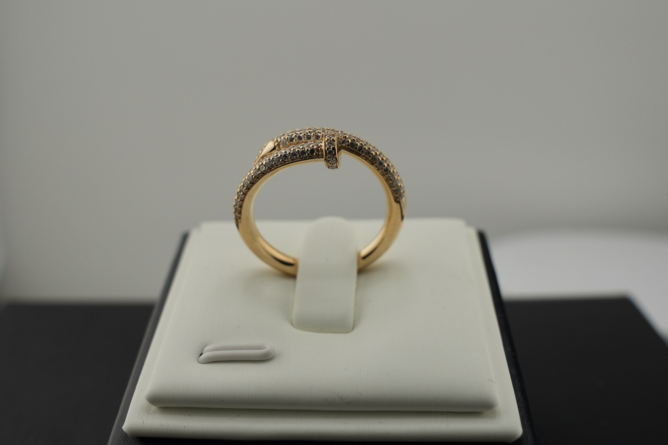 14K Yellow Gold Lab Diamond Nail Ring, 0.52ctw