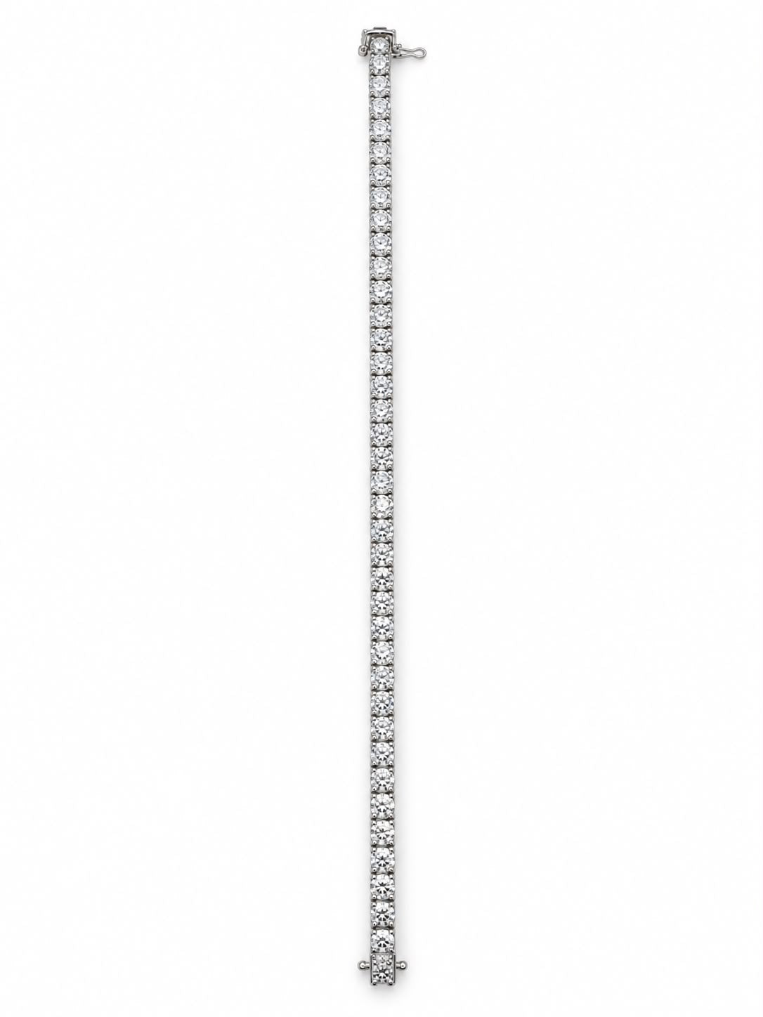 14K White Gold Lab Diamond Tennis Bracelet, 9.66ctw - 7.5"