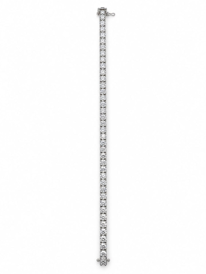 14K White Gold Lab Diamond Tennis Bracelet, 9.66ctw - 7.5"
